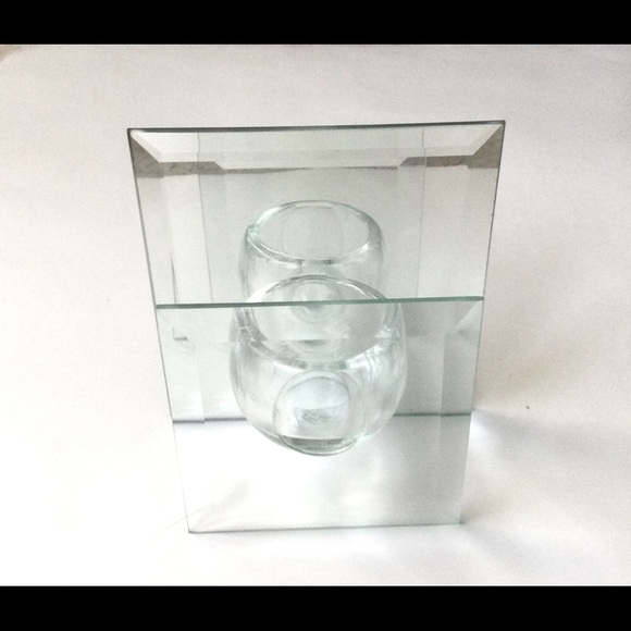 Elements Mirrored Glass Votive/Tea Light Candle Holder NIB - Picture 1 of 7